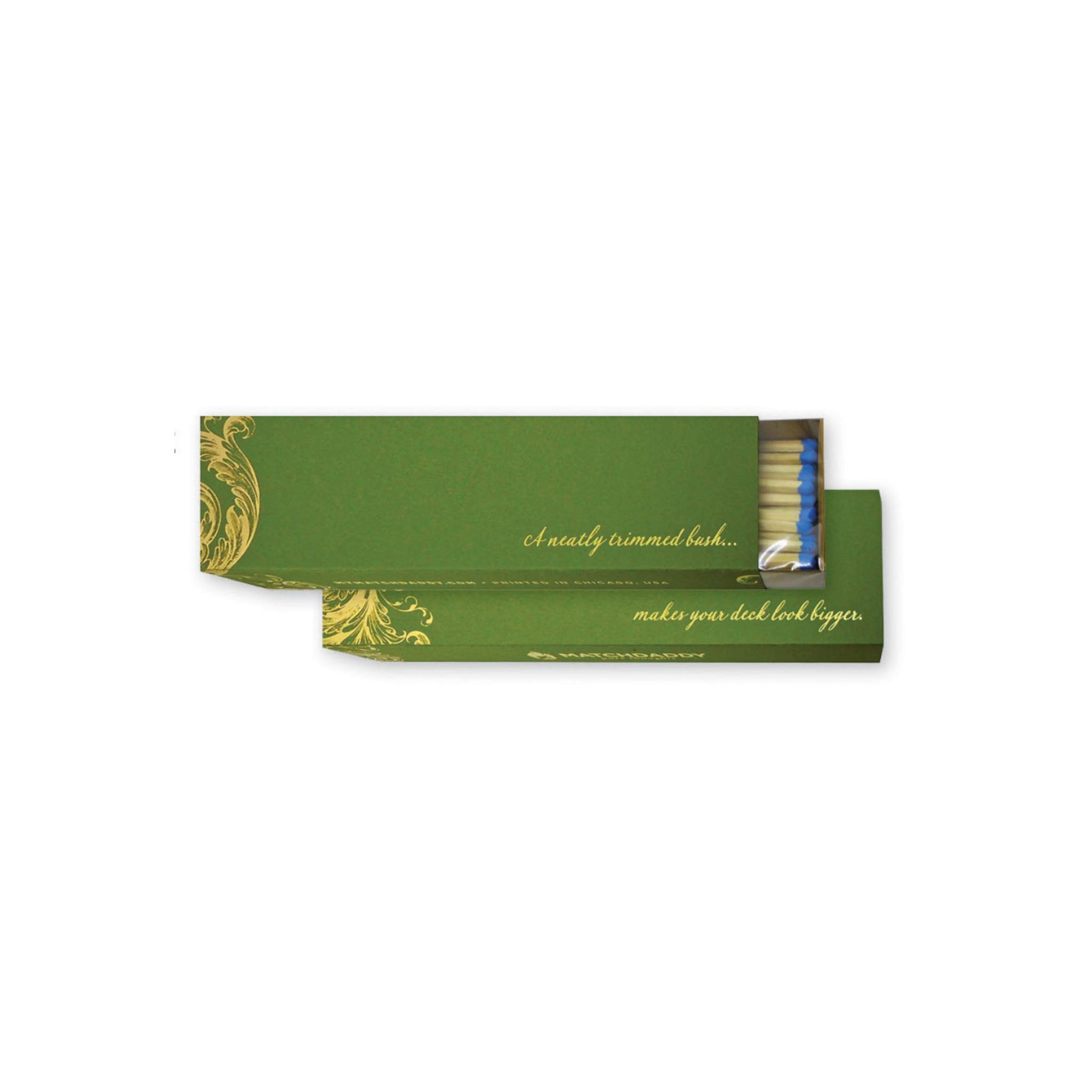 Match Daddy - 8" An Neatly Trimmed Bush Matches - Shoppe Details and Design.