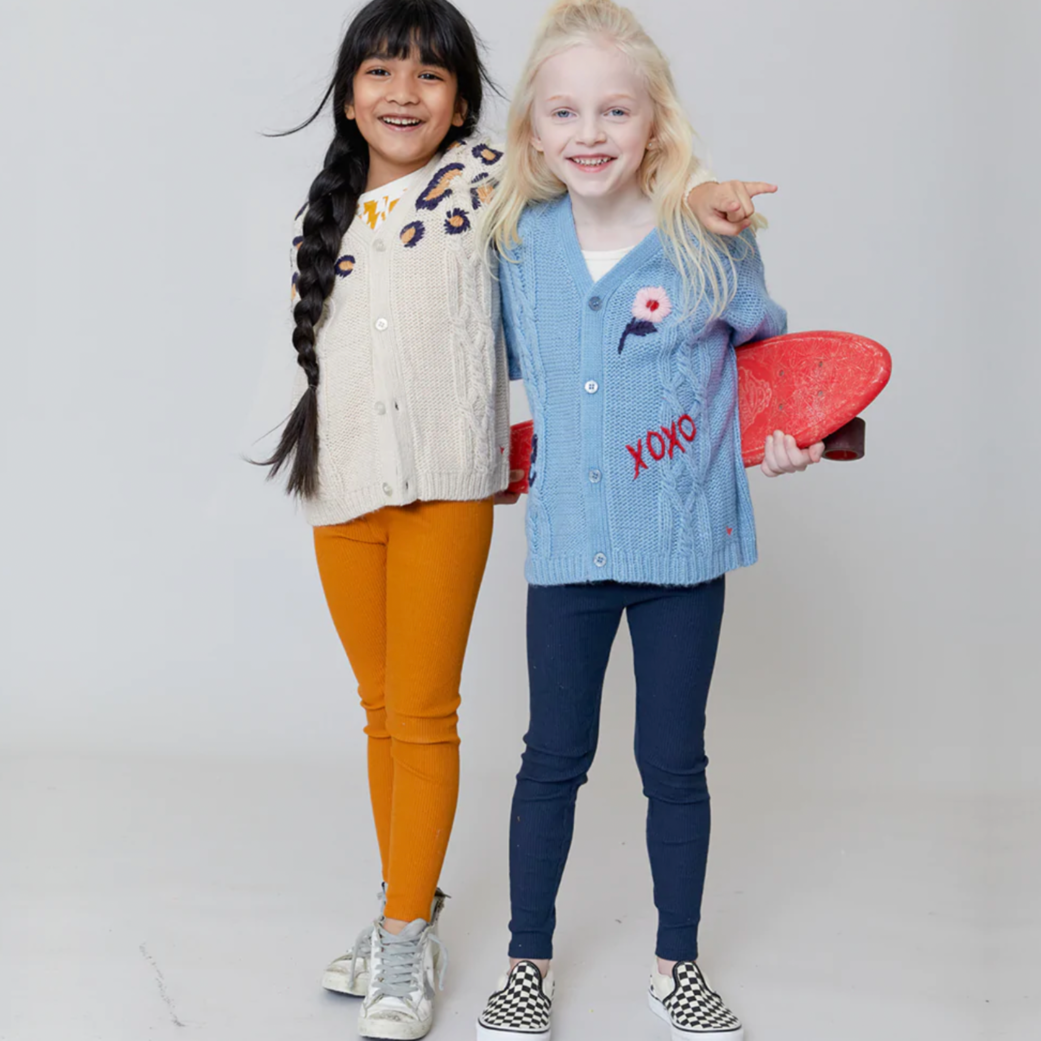 Pink Chicken - Girls Organic Rib Legging in Navy Blue - Shoppe Details and Design.