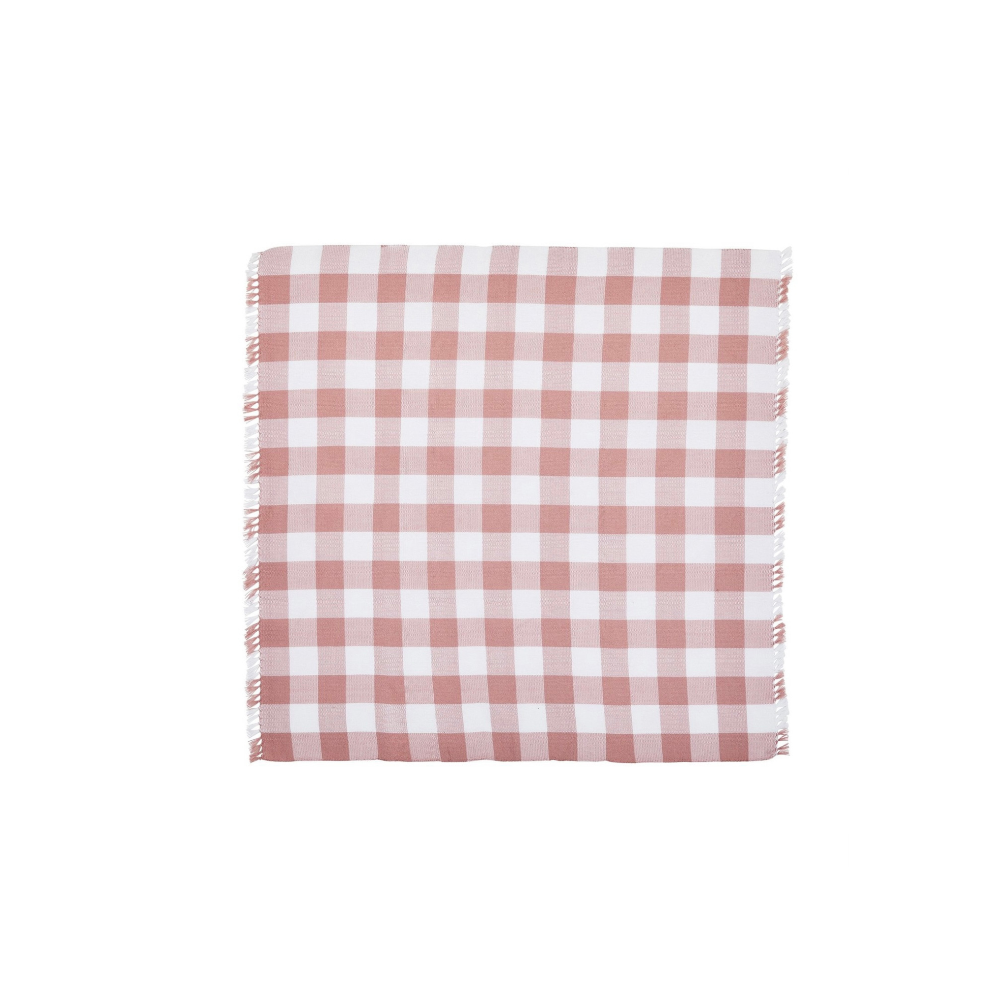 Handwoven Cotton Napkins: Set of 2 in Pink Gingham - Shoppe Details and Design.
