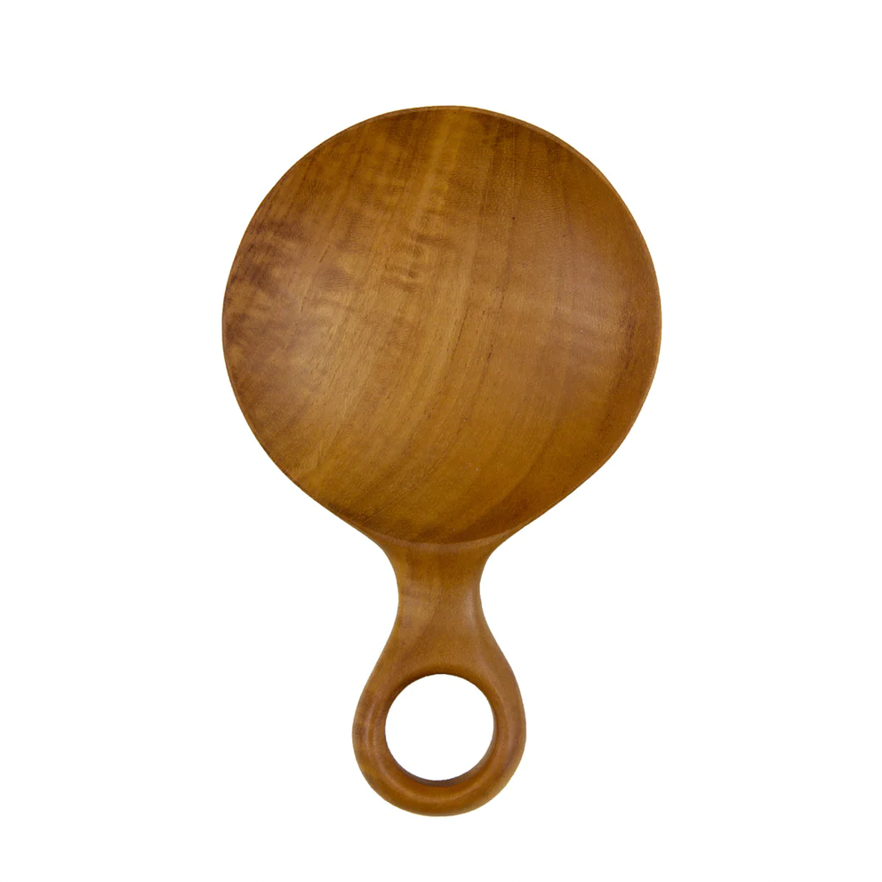 Teak Root Hand-Carved Paddle Scoop - Shoppe Details and Design.