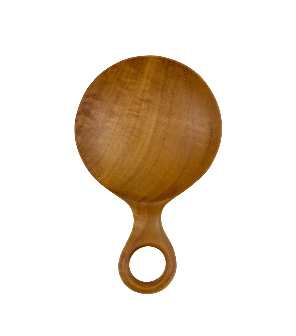 Teak Root Hand-Carved Paddle Scoop - Shoppe Details and Design.