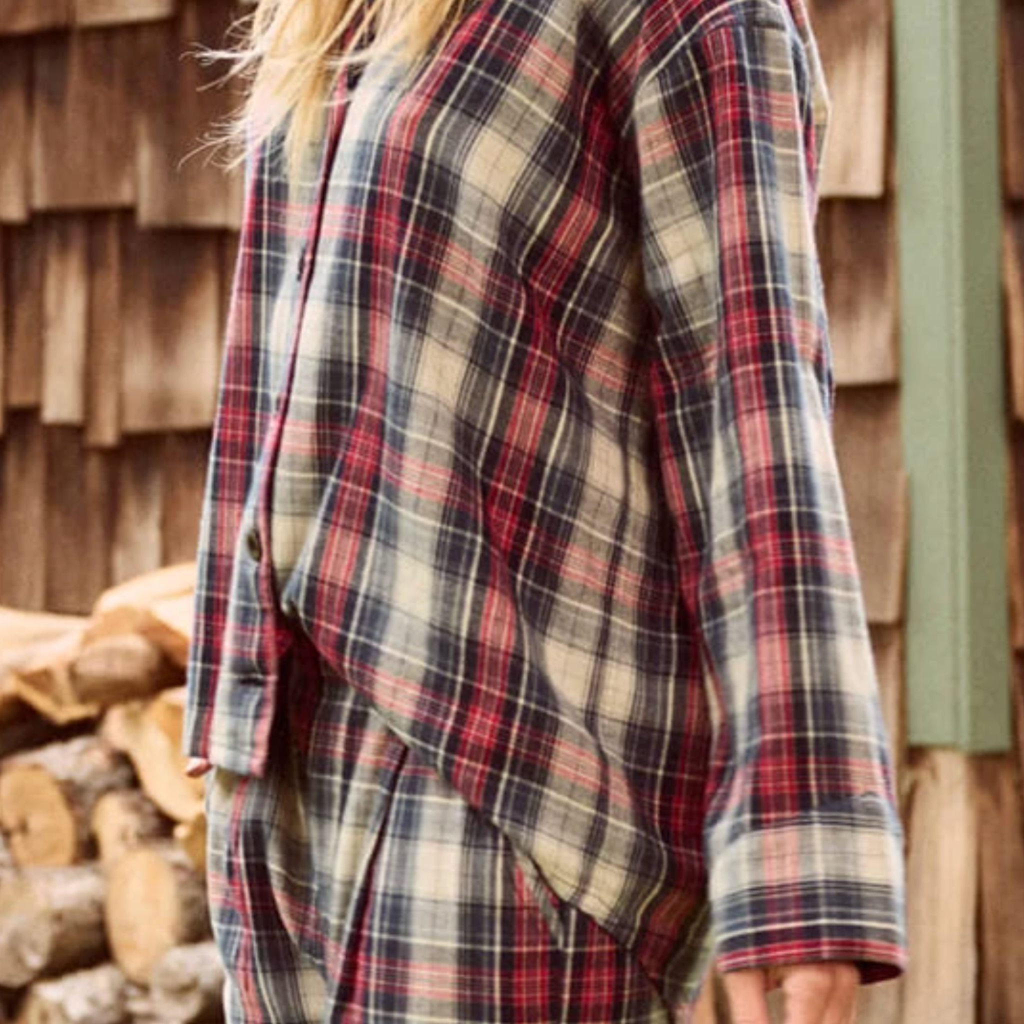 The Great Square Pajama Set in Winter Cabin Plaid - Shoppe Details and Design.