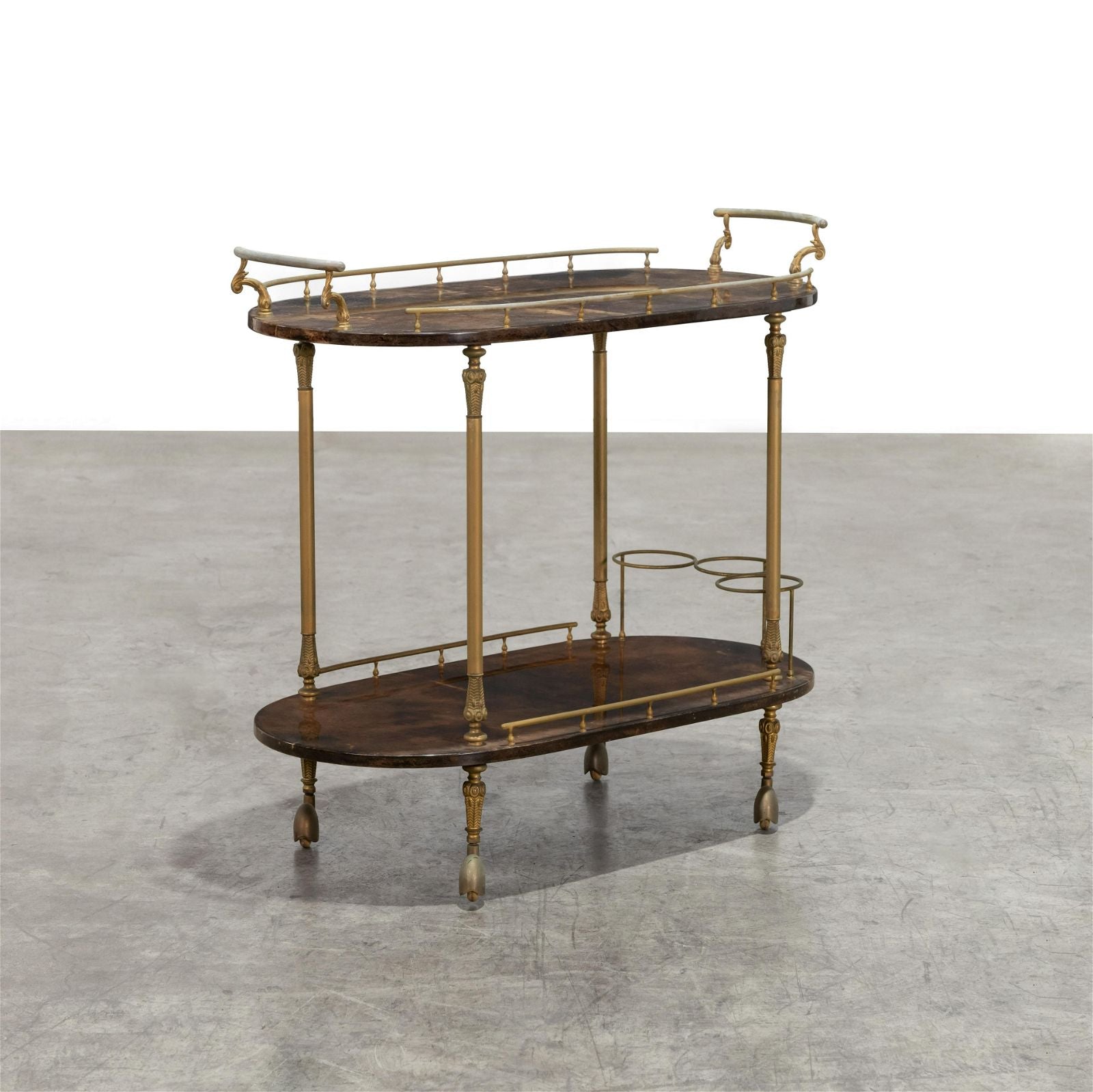 Bar cart, brass bar cart, drink trolley