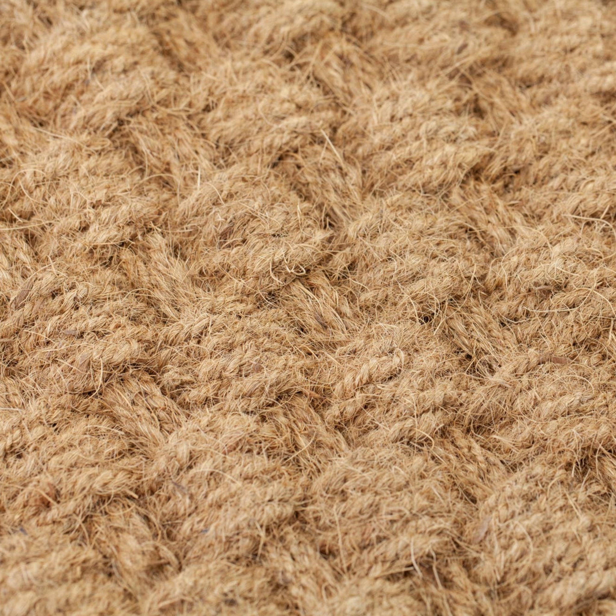 Basket Weave Woven Coconut Fiber Doormat