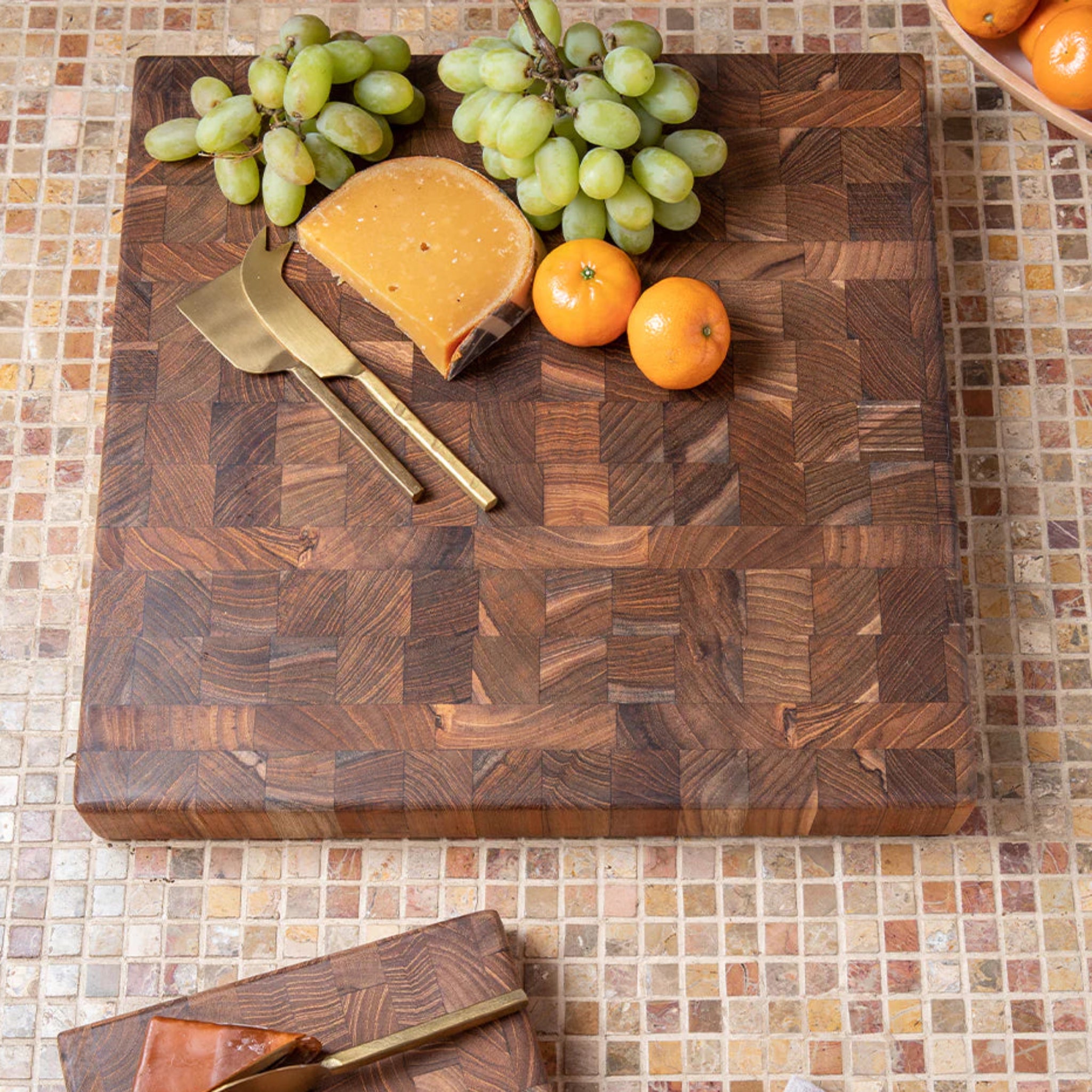 Teak End Grain Chopping Block. 