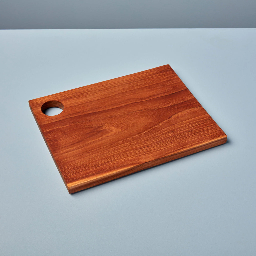 Artisan Teak Wood Cutting Board | Handcrafted in Indonesia | 10" x 8"