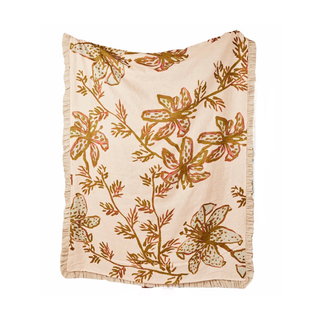Bonnie and Neil - Olive Spotted Tiger Lily Throw