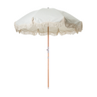 Business & Pleasure Premium Beach Umbrella, Sage Stripe - Shoppe Details and Design