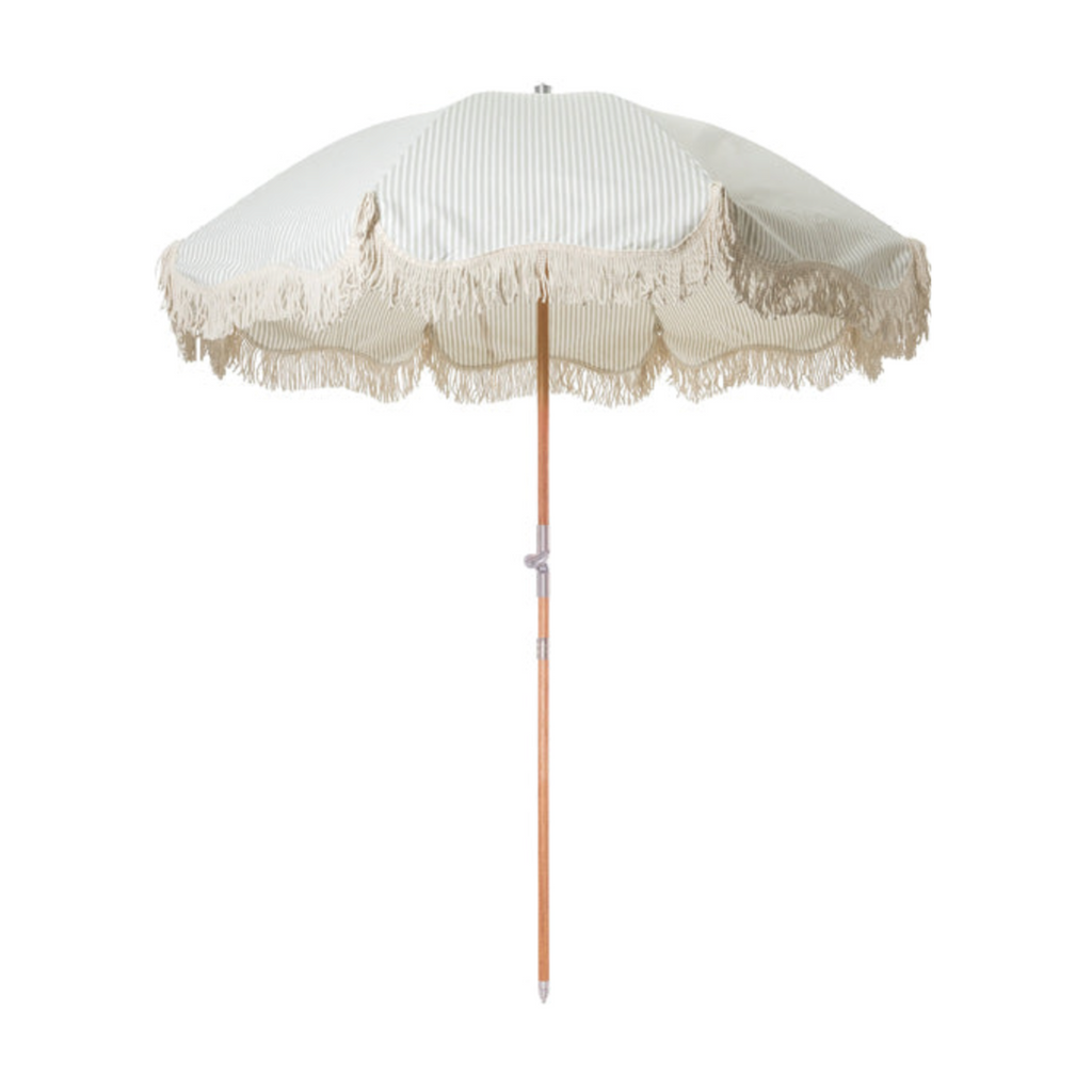 Business & Pleasure - Sage Stripe Premium Umbrella