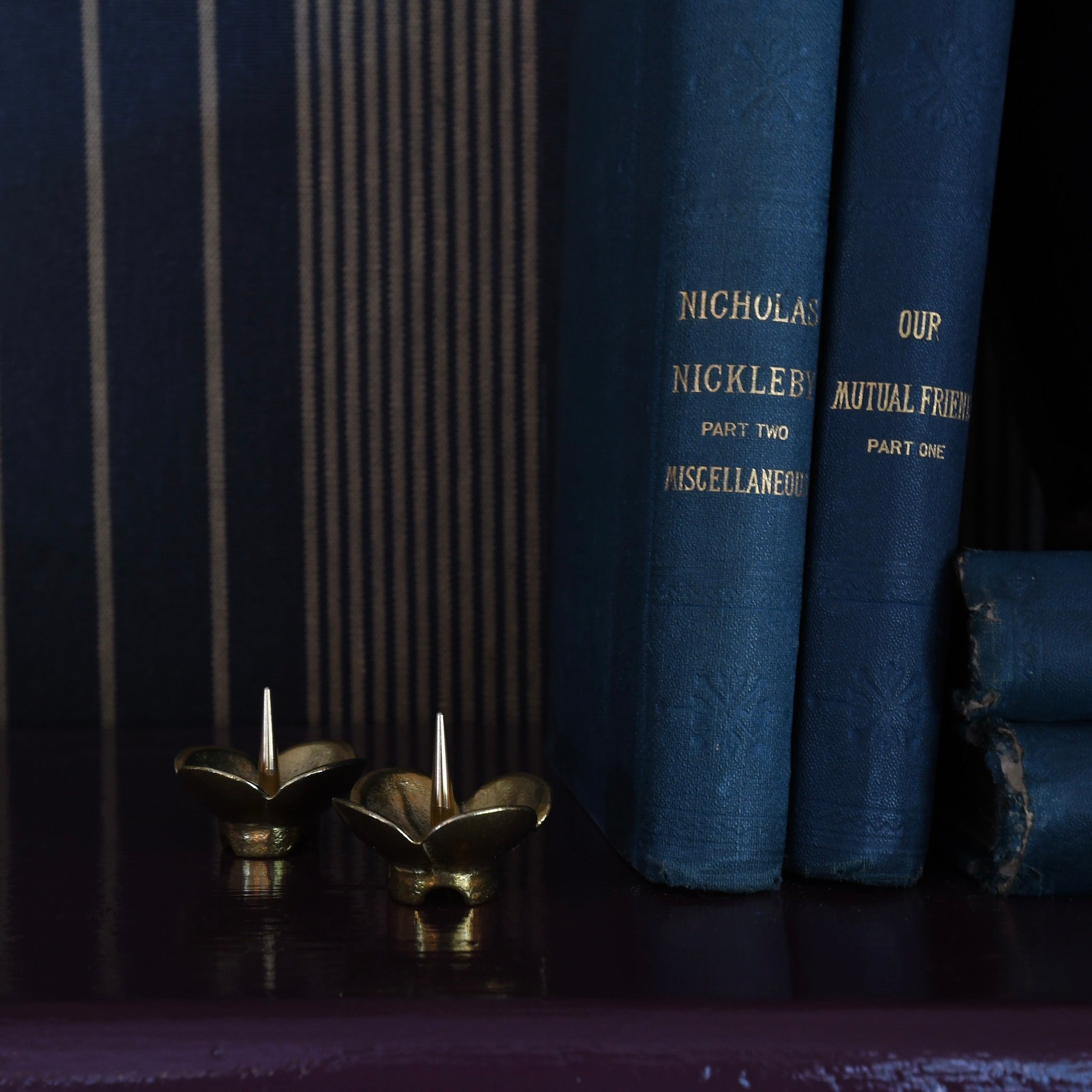 Small Brass Flower Candle Holder