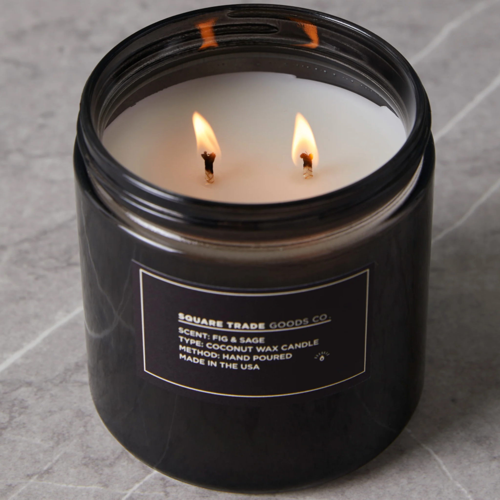 Fig & Sage Double Wick Candle - Shoppe Details and Design