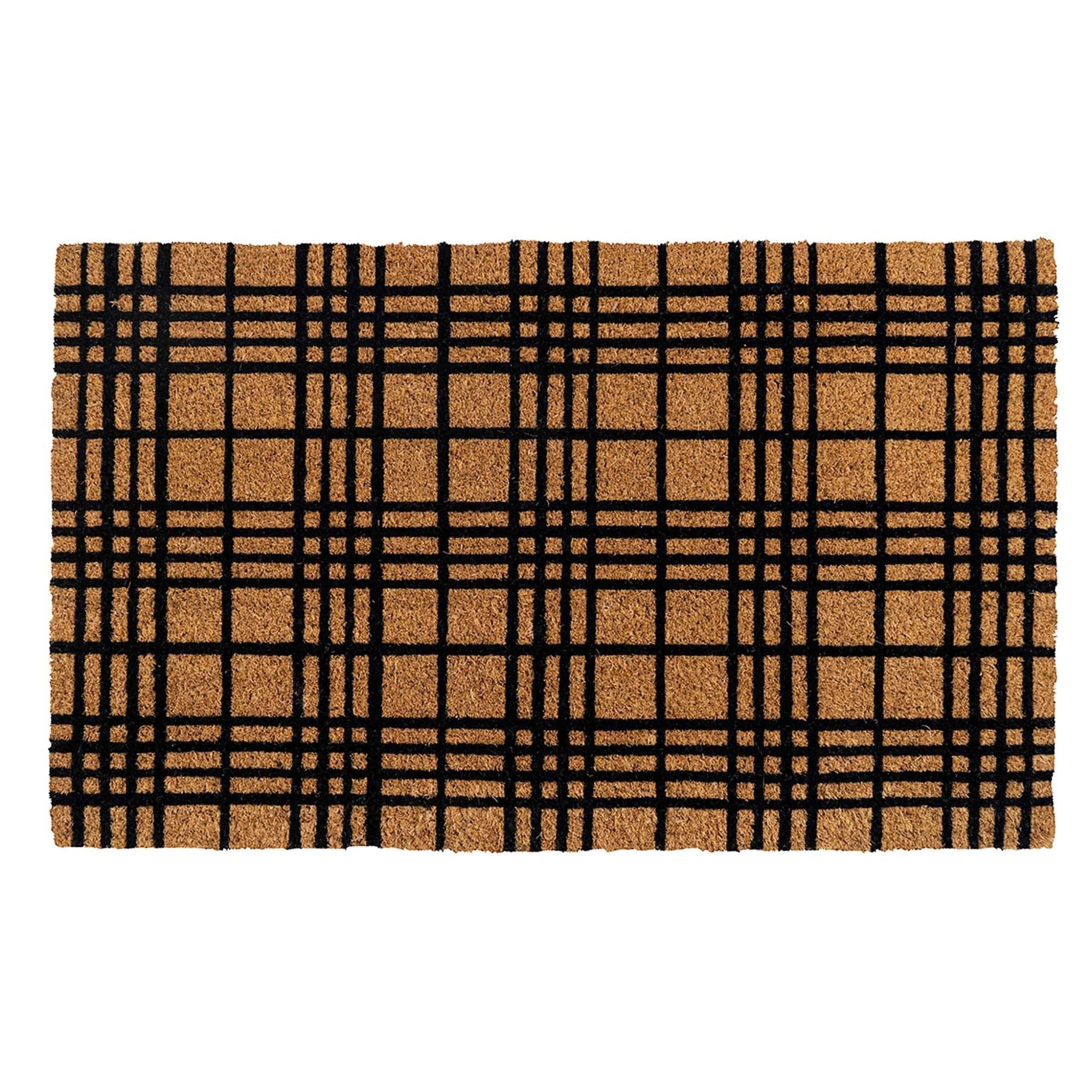 Fine Plaid Coir Doormat