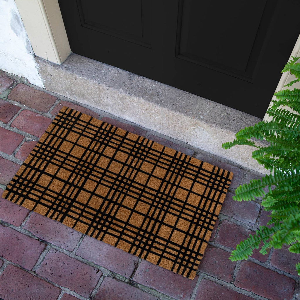 Fine Plaid Coir Doormat