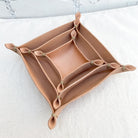 Hand Made Laced Natural Leather 6" Tray - Shoppe Details and Design