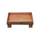 Reclaimed Wood Square Footed Tray, Medium - Shoppe Details and Design