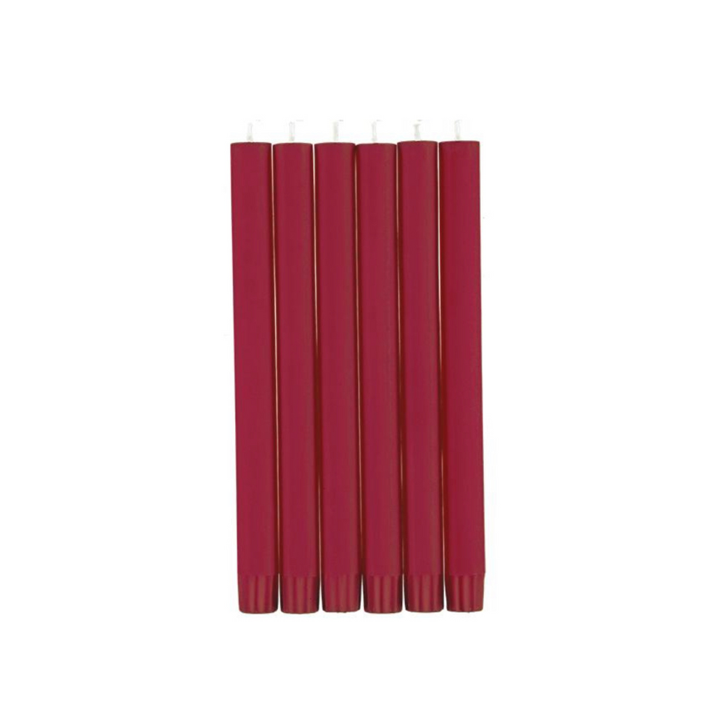 Red Taper Candles - Shoppe Details and Design