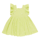 Girls Elsie Dress in Tulip Embroidery | Vibrant Yellow Cotton Gauze | Pink Chicken - Shoppe Details and Design