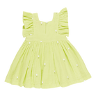 Girls Elsie Dress in Tulip Embroidery | Vibrant Yellow Cotton Gauze | Pink Chicken - Shoppe Details and Design