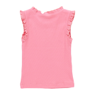 Pink Chicken- Girls Organic Ruffle Rib Tank in Confetti Pink - Shoppe Details and Design