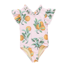 Pink Chicken- Girls Jennifer Suit in Pink Botanical Oranges - Shoppe Details and Design