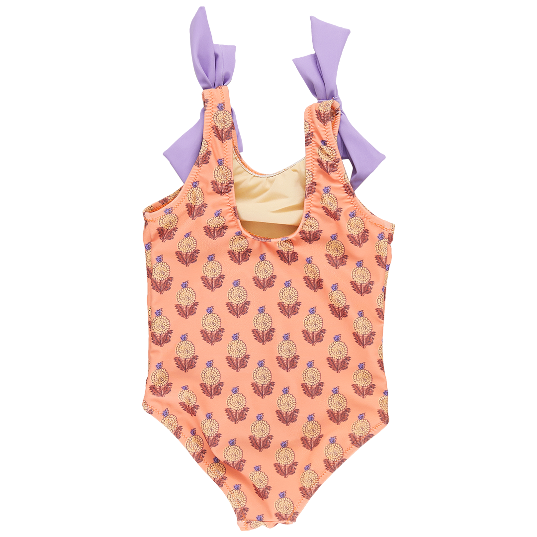 Pink Chicken- Girls Shelly Suit in Orange Dahlia - Shoppe Details and Design