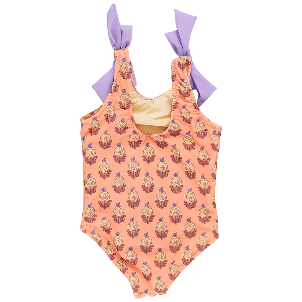 Pink Chicken- Girls Shelly Suit in Orange Dahlia