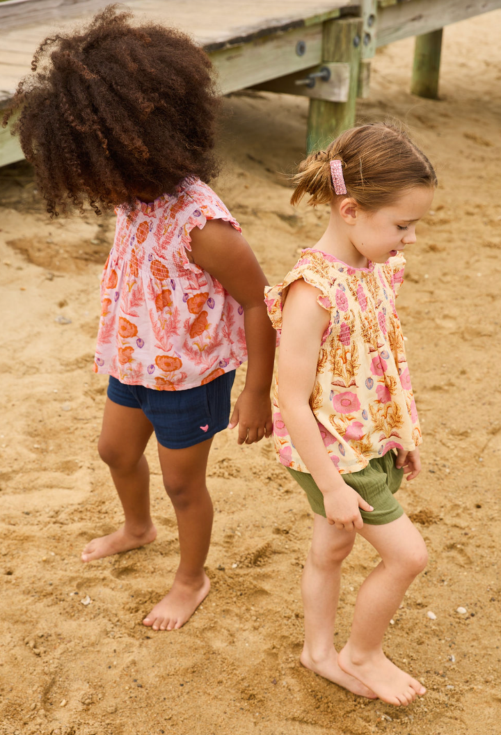 Girls Stevie Top in Purple Gilded Floral | Chic Boho Fashion | Pink Chicken - Shoppe Details and Design