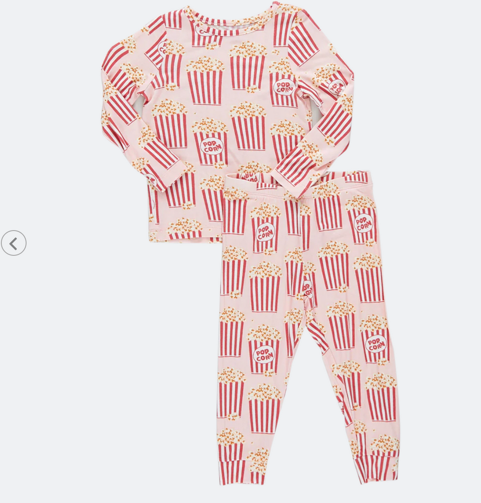 Pink Chicken popcorn pajamas