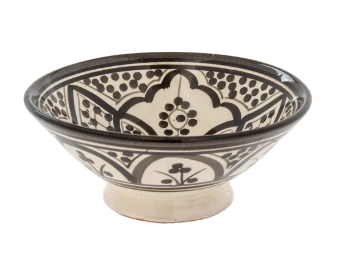 Moroccan Bowl, Black - Shoppe Details and Design