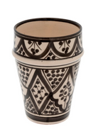 Hand-Painted Moroccan Cup in Black - Shoppe Details and Design