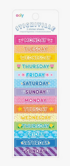 Ooly Stickiville Stickers- Days of the Week - Shoppe Details and Design