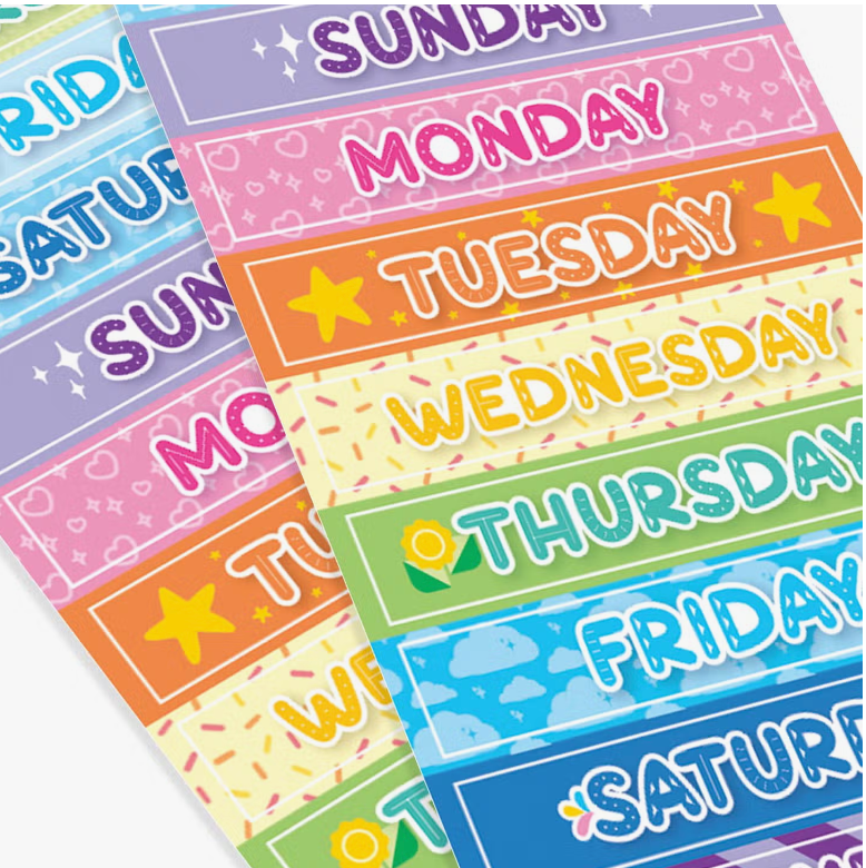 Ooly Stickiville Stickers- Days of the Week - Shoppe Details and Design