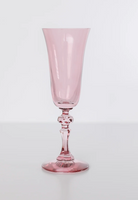 Estelle Colored Glass Rose Regal Flute Set - A Tribute to Elegance - Shoppe Details and Design