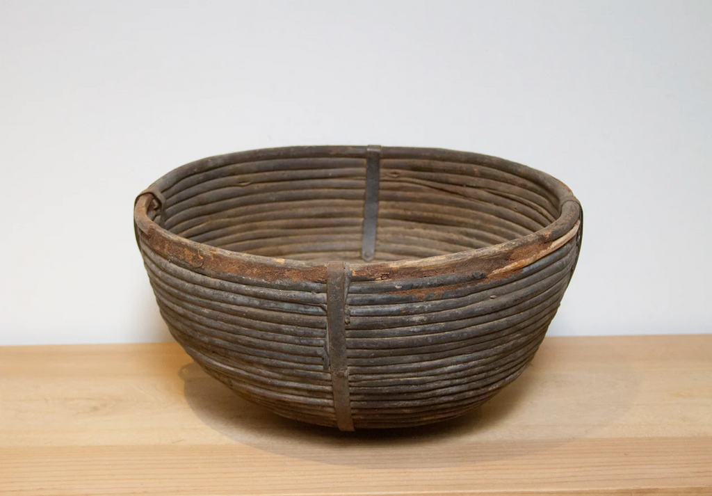 Antique Wicker Basket, Large