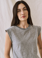 The Great Peak Shoulder Tee in Heather Grey - Shoppe Details and Design