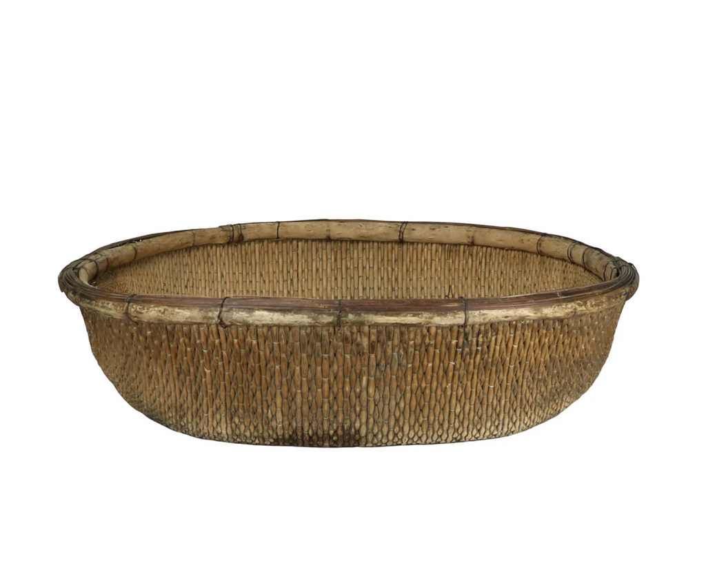 Vintage Chinese Large Antique Harvest Market Basket
