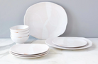 Exposed Edge Organic Dinner Plate Large |  Natural Elegance | Eco-Friendly Exposed Edge Dinner Plate Large - Shoppe Details and Design