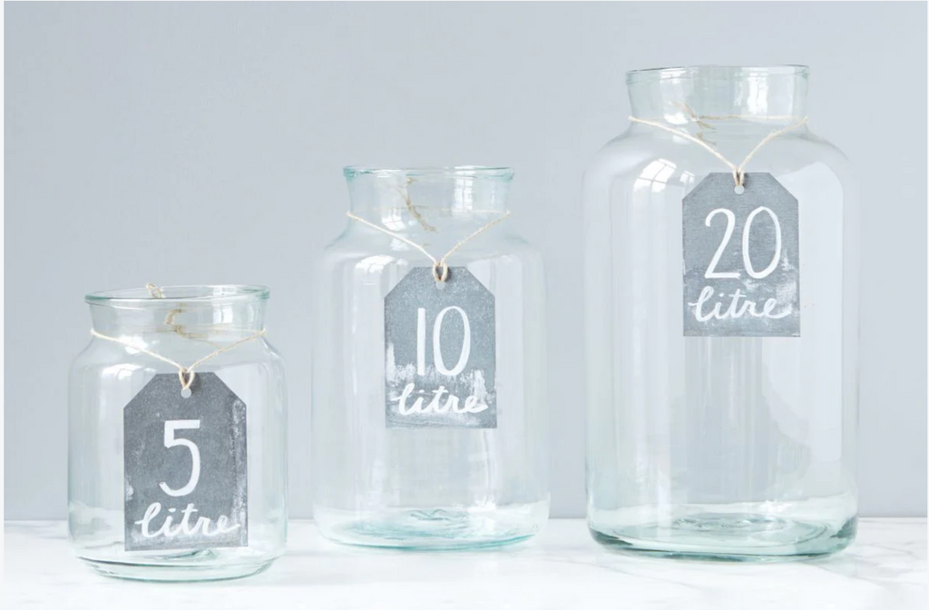 EtuHome Clear Glass Mason Jar, 5L - Shoppe Details and Design