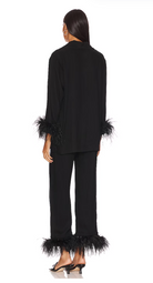 Sleeper Double Feather Party Pajamas, Black - Shoppe Details and Design