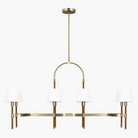 Katie Linear Chandelier in Time Worn Brass with elegant design