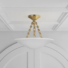 Classic Molino Ceiling Light – 16" semi flush mount with white shade.