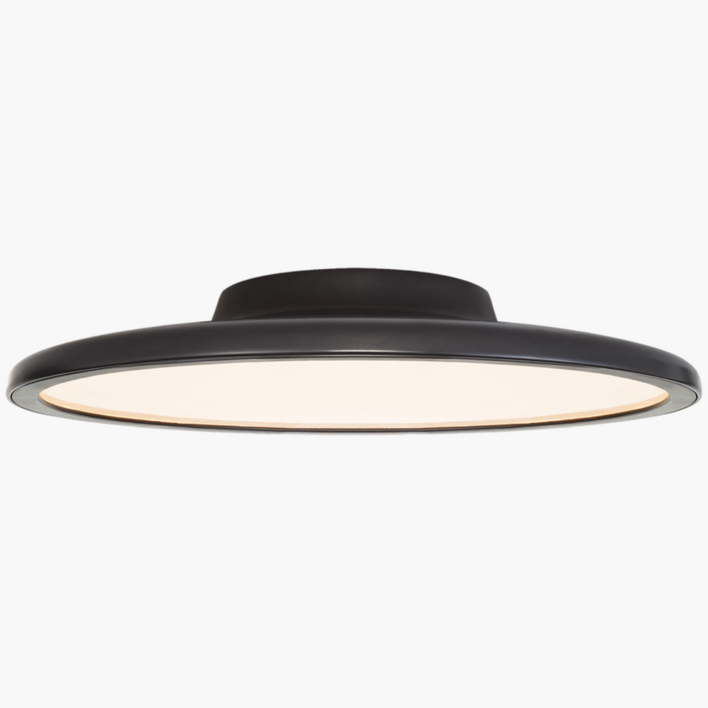 Modern Dot 16" Flush Mount in Matte Black Finish