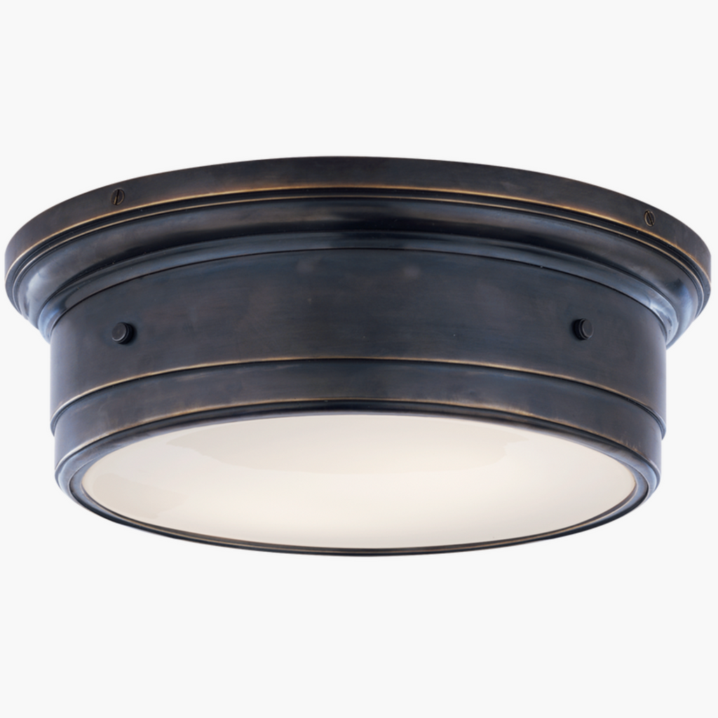 Bronze Siena Large Flush Mount: Classic Ceiling Fixture