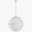 Elegant Mill Large Globe Lantern with Plaster White Finish