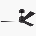 Stylish Rozzen Ceiling Fan in Midnight Black for indoor and outdoor use