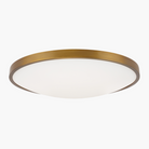 Vance 13 Flush Mount in Aged Brass – elegant LED ceiling light.