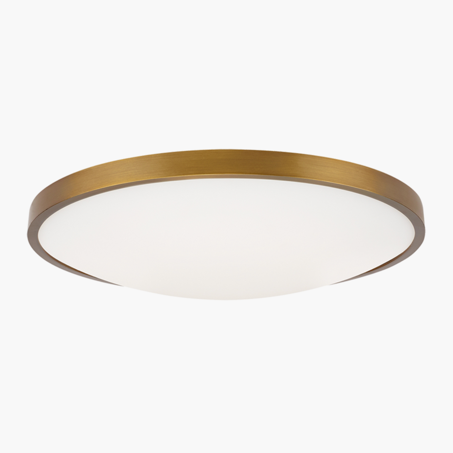 Vance 13 Flush Mount in Aged Brass – elegant LED ceiling light.