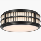 Modern Perren 18" Flush Mount with Glass Rods in Bronze