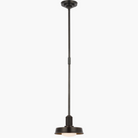 Ruhlmann Small 9" Pendant in Bronze with White Glass Shade