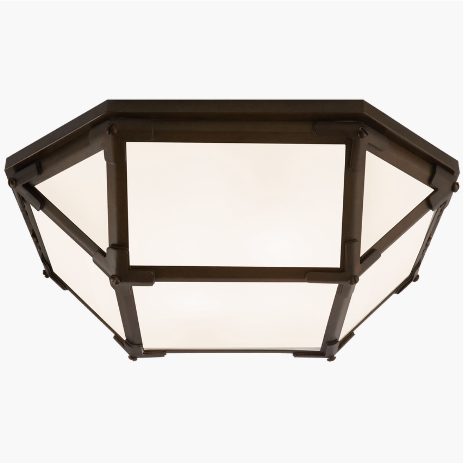 Elegant Morris Flush Mount with White Glass Shade